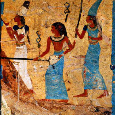 Anoukis, la déesse de la cataracte du Nil et son association avec la navigation : Les gravures représentant Anoukis accompagnant les navigateurs sur le Nil.
