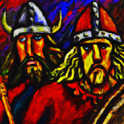 Gunnar et Högni, les frères vikings et leurs exploits : Leur bravoure et leur amitié légendaires.
