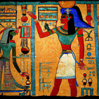 Hathor, la déesse de l'amour et de la beauté et son association avec les rituels de mariage : Les fresques dépeignant les cérémonies de mariage en l'honneur de Hathor.
