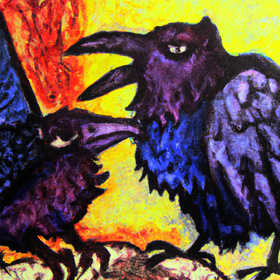 Huginn et Muninn, les corbeaux d'Odin : Leur rôle dans la collecte d'informations et leur symbolisme.

