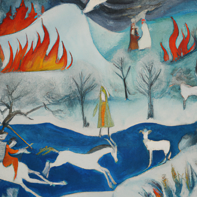 Ullr, le dieu de la chasse et du ski : Son lien avec les activités hivernales et la nature sauvage.
