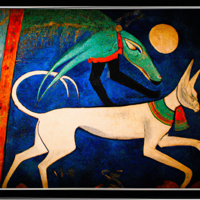 Anubis, le dieu des embaumeurs et son association avec les tombeaux royaux : Les peintures murales représentant Anubis lors des rituels funéraires.