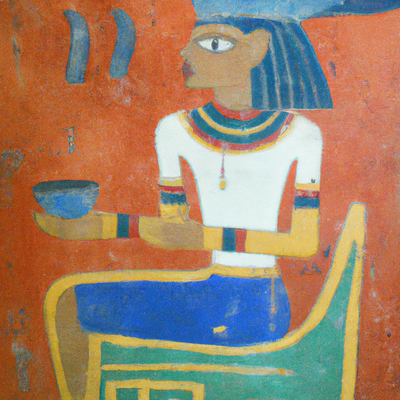 Geb, le dieu de la terre et sa représentation dans les fresques égyptiennes : Son association avec la fertilité et la stabilité.