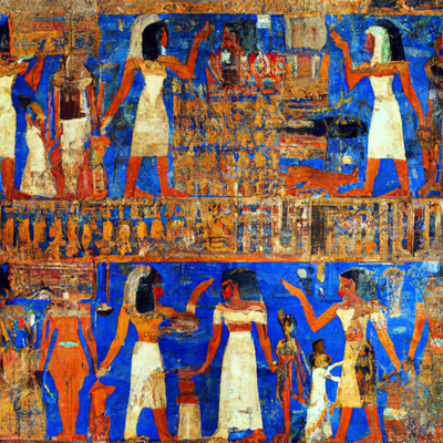 Hathor, la déesse de l'amour et de la beauté et son association avec les danses rituelles : Les fresques représentant les danses de Hathor lors des célébrations.