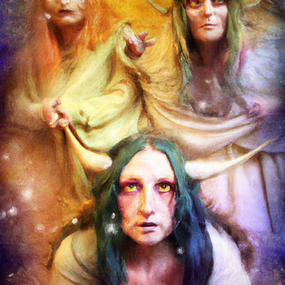 Norns, les tisseuses du destin : Leur rôle et leur influence sur la vie des mortels et des dieux.
