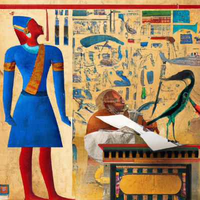 Thot, le dieu de la sagesse et de l'écriture et son association avec les écoles égyptiennes : Les manuscrits d'apprentissage et les inscriptions éducatives.